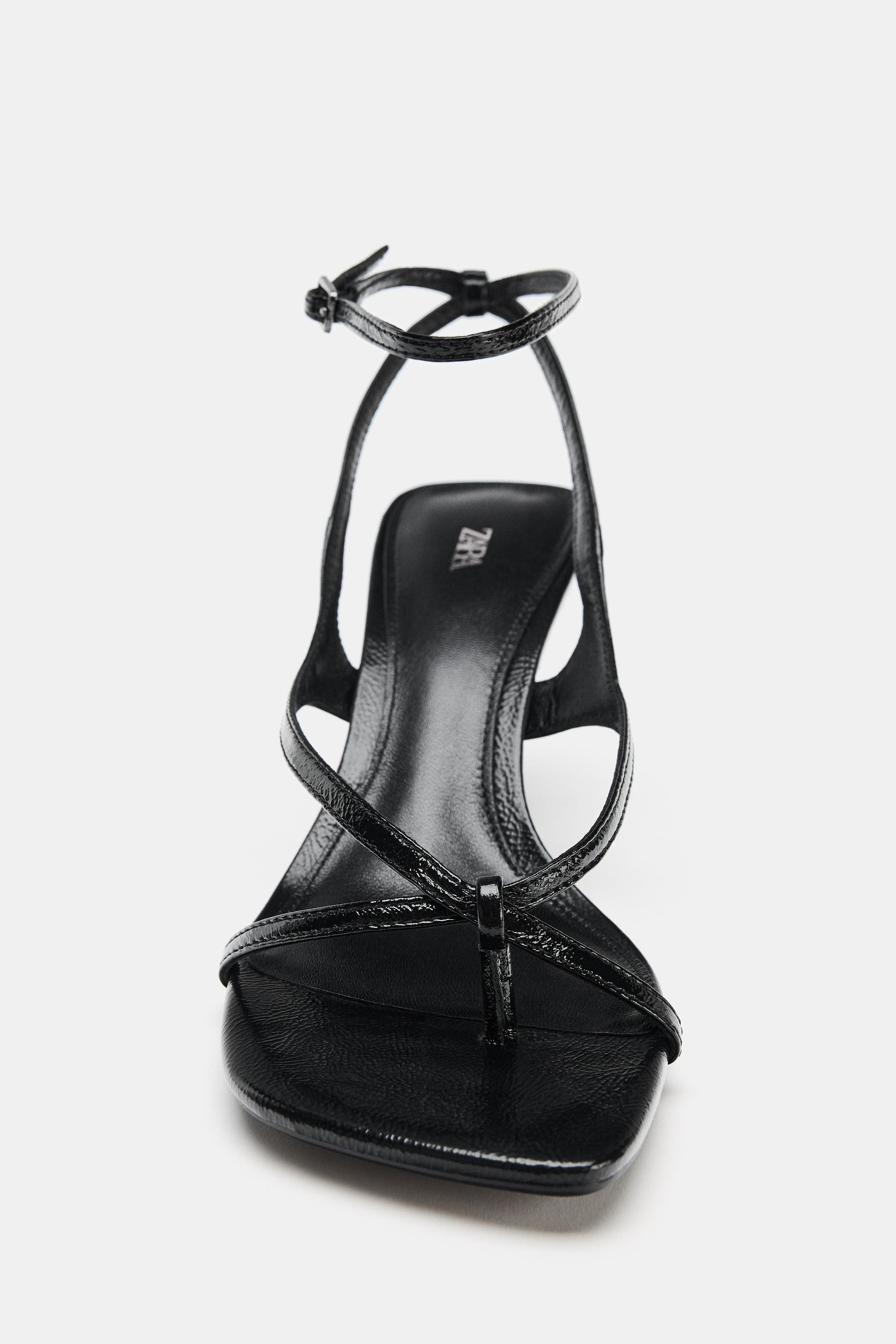 LEATHER HEELED SANDALS